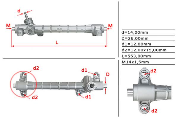 Рулевая рейка Toyota Prius  2003-2009, R1801