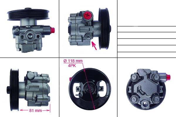Насос KIA Carens II  2002-2006,  KIA Sephia  1997-2001,  KIA Shuma  1996-2001, N0461