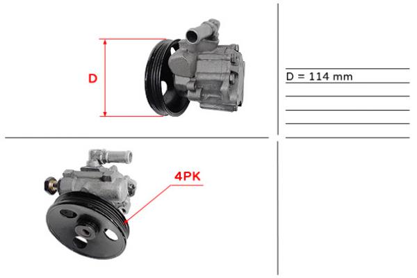 Насос Nissan Bluebird  1985-1991,  Nissan Primera P10 / W10 1990-1996,  Nissan Primera P11 / WP11 1996-2001, N0641