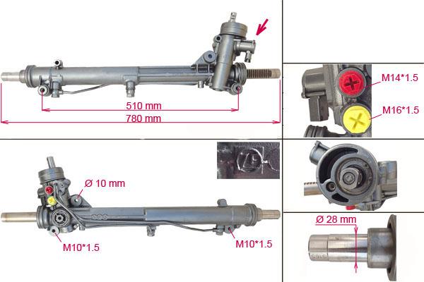 Рулевая рейка AUDI A4 / Avant  2000-2004,  AUDI A4 / Avant  2004-2007,  Seat Exeo  2008-2013, R0059