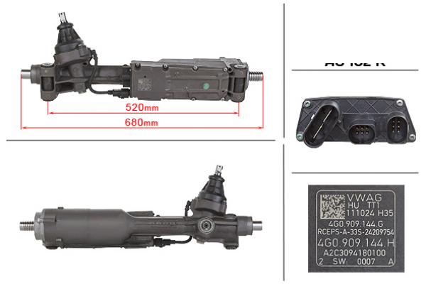 Рулевая рейка AUDI A6 / S6  2010-,  AUDI A7  2010-,  AUDI A8 / S8  2009-2017, R0079